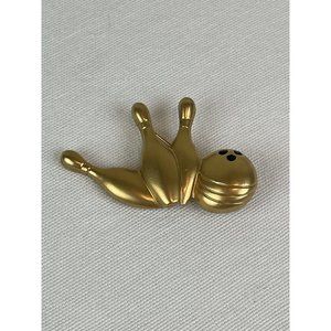 Vintage 1996 Avon My Favorite Hobby Bowling Ball Pins Sports Pin Brooch
